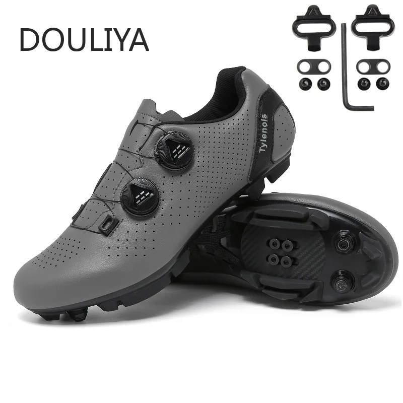 DOULIYA Cycling Sneakers MTB Men Footwear Road Dirt Bike Racing Women Bicycle Mountain SPD Sports Biking Speed Flat Shoes Cleat
