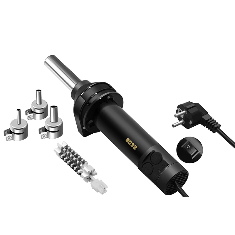 8032 Portable Heat Hot Air Gun BGA Rework Solder Station Hot Air Blower Hair Dryer Hairdryer With Adjustable Soldering Iron hot air gun soldering station heat gun mini hot air gun