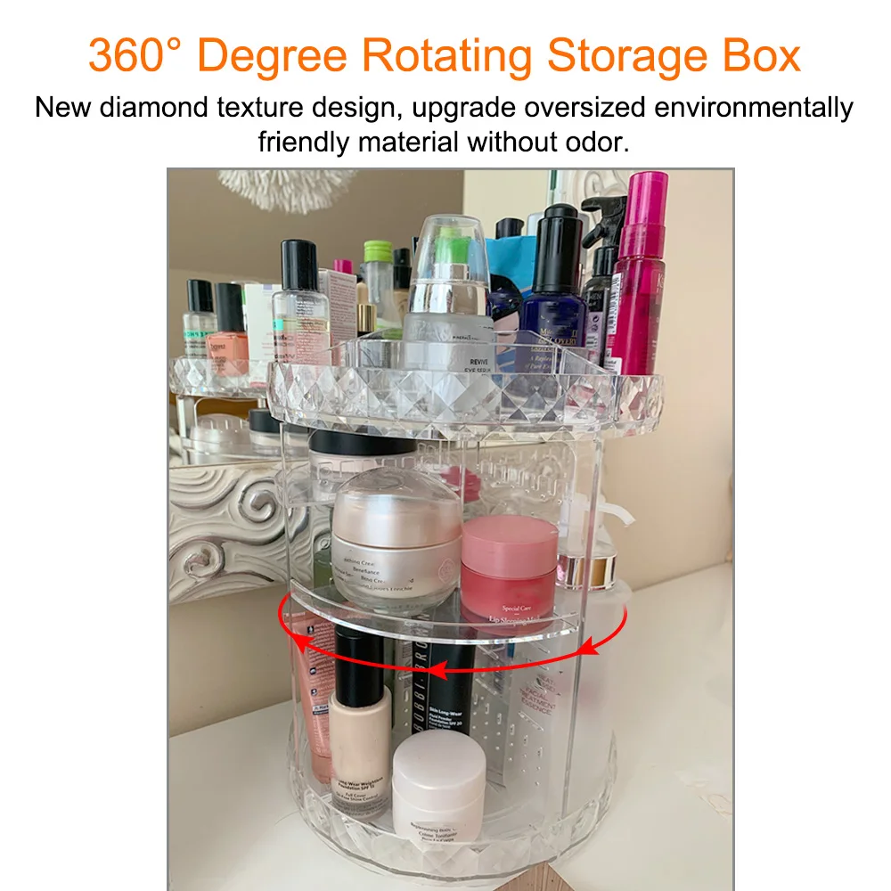 Cosmetic Storage Boxes Wall Hanging Drawer-type Makeup Organizer Makeup Storage Box Large Capacity without Punching