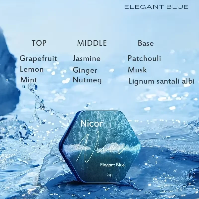Parfum solide rafraîchissant et longue tenue pour homme - Parfum vanille longue tenue, format voyage, cadeau idéal pour votre copain_voghion.com