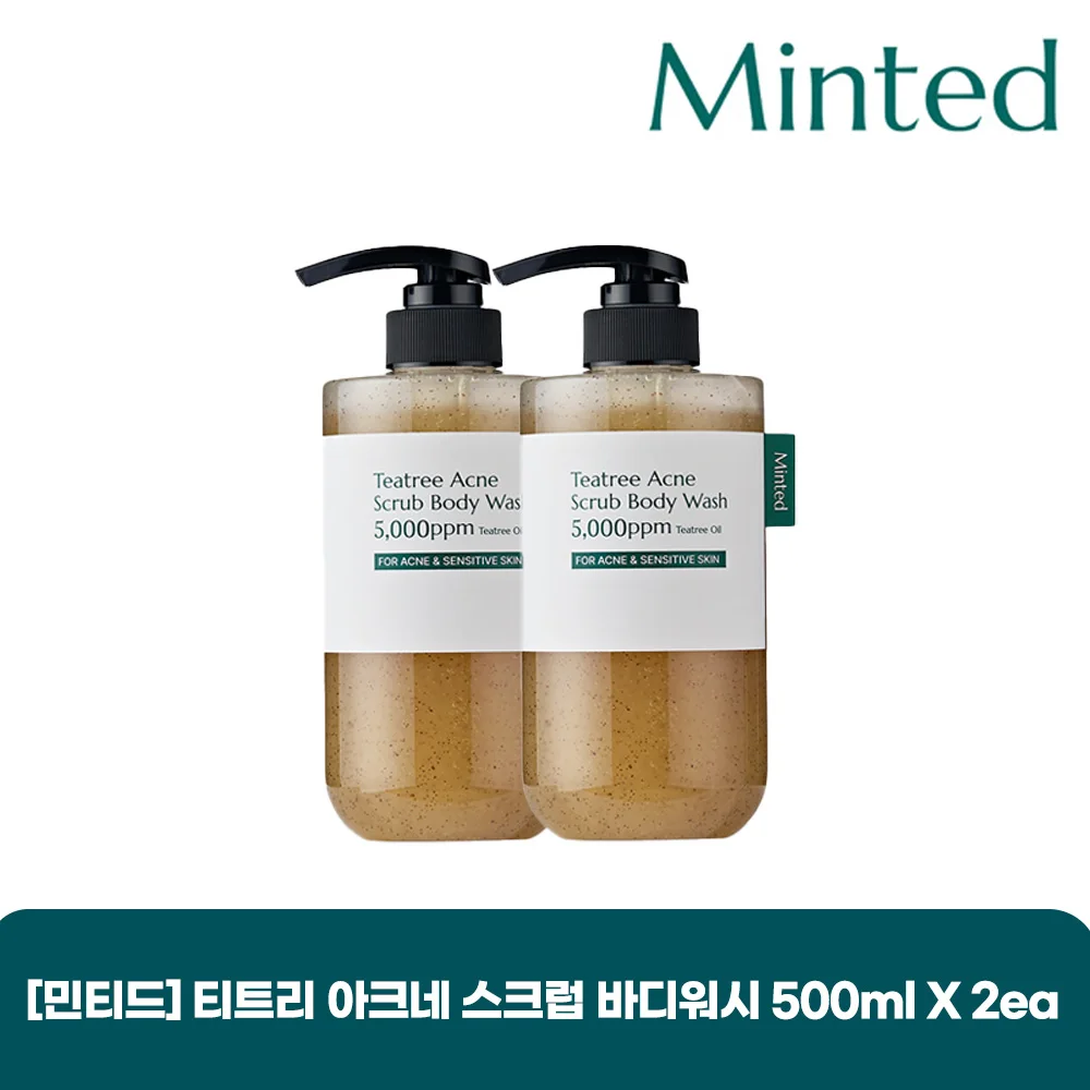 [민티드] 티트리 아크네 스크럽 바디워시 500ml X 2ea