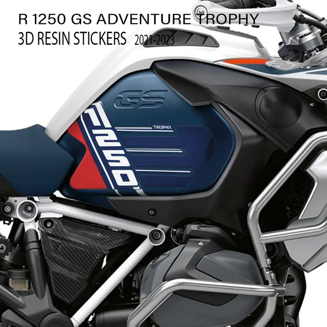 Motorcycle Fuel Tank Protector Pad Sticker For BMW R1250GS/R1250 GS Adventure 2019-2021 - 3D Resin, Anti-Scratch