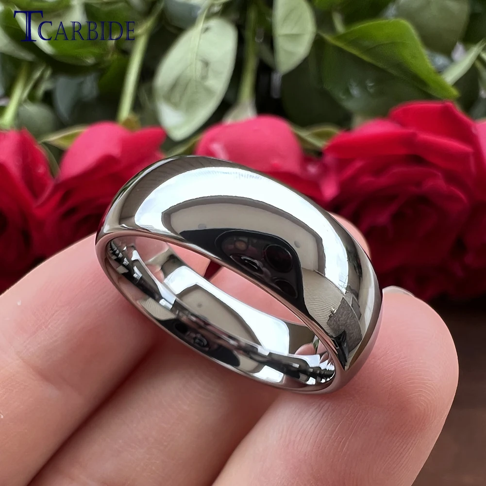 2/3/4/5/6/7/8/10MM Big Men Ring Women Tungsten Wedding Band Shiny Forever High Polished Classic Dailylife Gift Jewelry 3