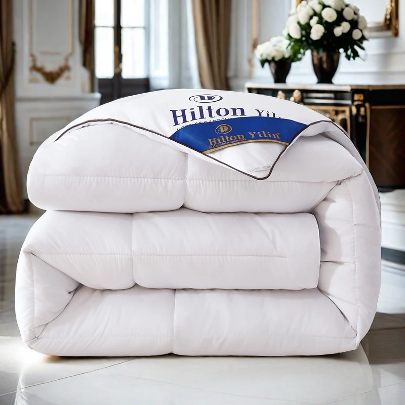 Hilton Hotel down Feather Comforter Thi Warm Home Use Spring Autumn Bedding Universal Dormi Single Double Core Fiber