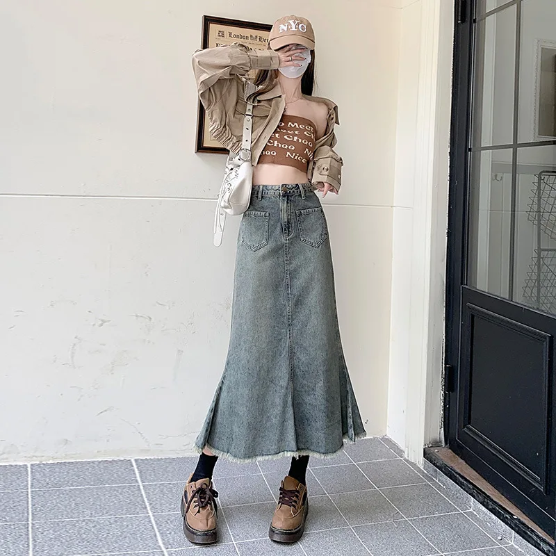 

Vestidos Para Mujer Traf Ropa Para Mujer Long Skirt Korean Fashion Kawaii Clothe Harajuku Roupas Para Mulheres Na P. Maxi Skirt