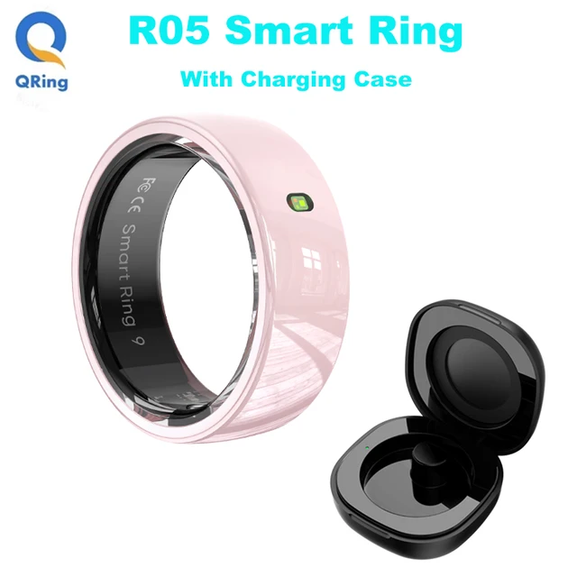 R05 NFC Smart Ring with Charging Case for Men Women,Health and Sleep Monitor,5ATM Waterproof,Multi-sport Mode For Android IOS