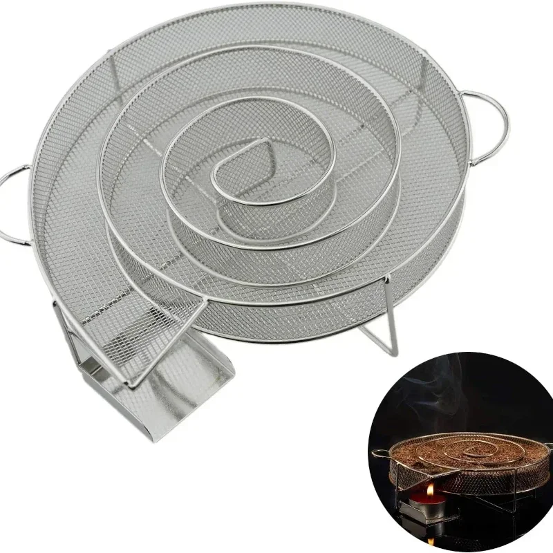 Cold Smoke Generator For BBQ Grill Or Smoker Wood Dust Hot And Cold Smoking Salmon Meat Burn Cooking Stainless Bbq Tools