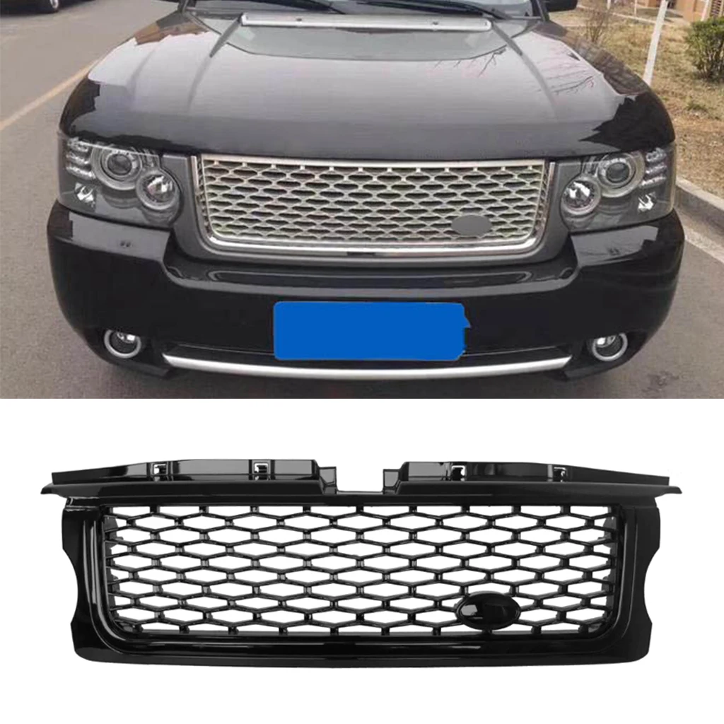 

1 шт. Решетка переднего бампера автомобиля для Land Rover Range Rover Sport 2005 2006 2007 2008 2009 L320 ABS с логотипом