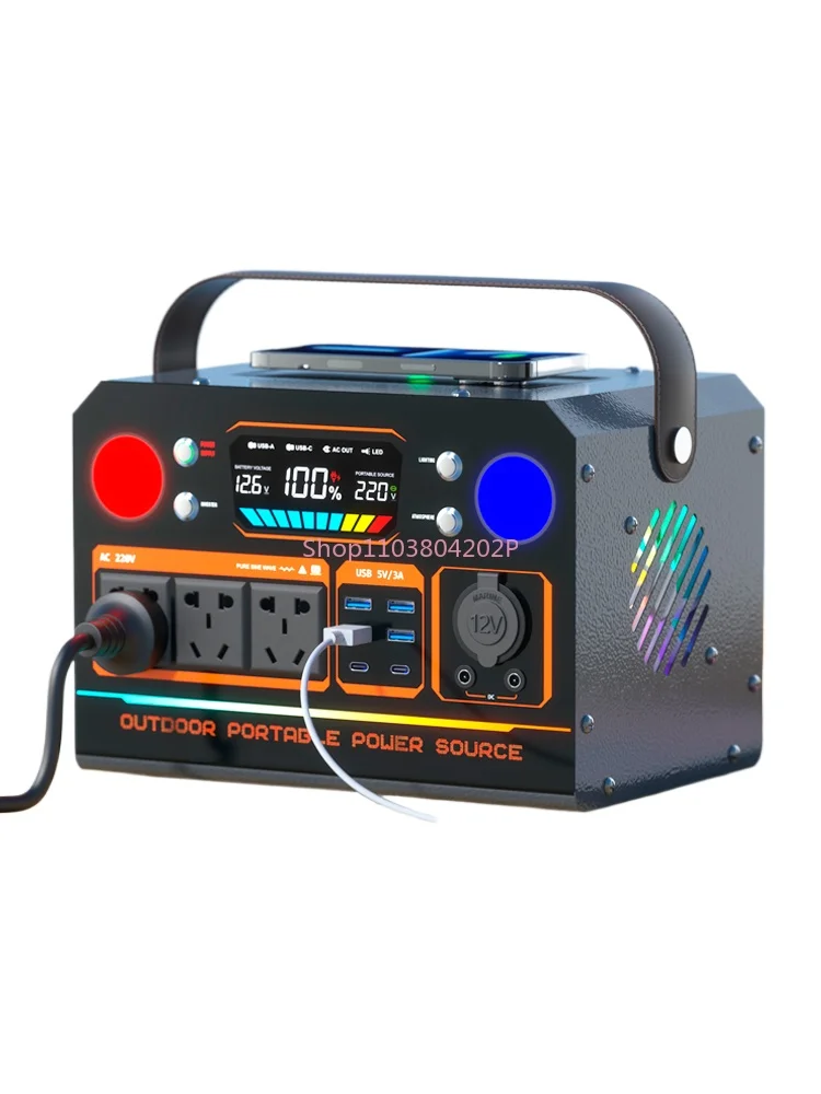 

Mobile Outdoor Power Supply 220V Portable Large Capacity with Socket Battery Self-driving Tour Camping Power Outage Emergency