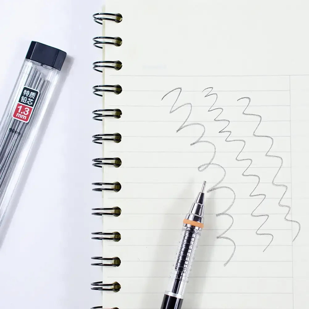 1.3mm Classic Machanical Pencil with Lead Set Plastic Automatic Pencil Writing Drawing Tools Stationery School Office Supplies 4