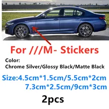 2 pcs ABS M Emblems Stickers Badges Wing Side Fender Car styling logo For M1 M2 M3 M4 M5 M6 M7 E36 E46 E90 E92 F10 F20 F30