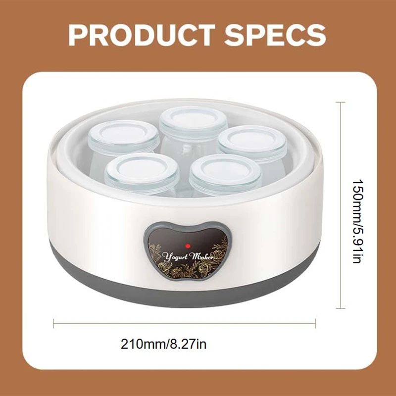 1L Electric Mini Yogurt Maker Automatic Multifunctional Household Rice Wine Maker DIY Yogurt And Natto Fermenting Machine
