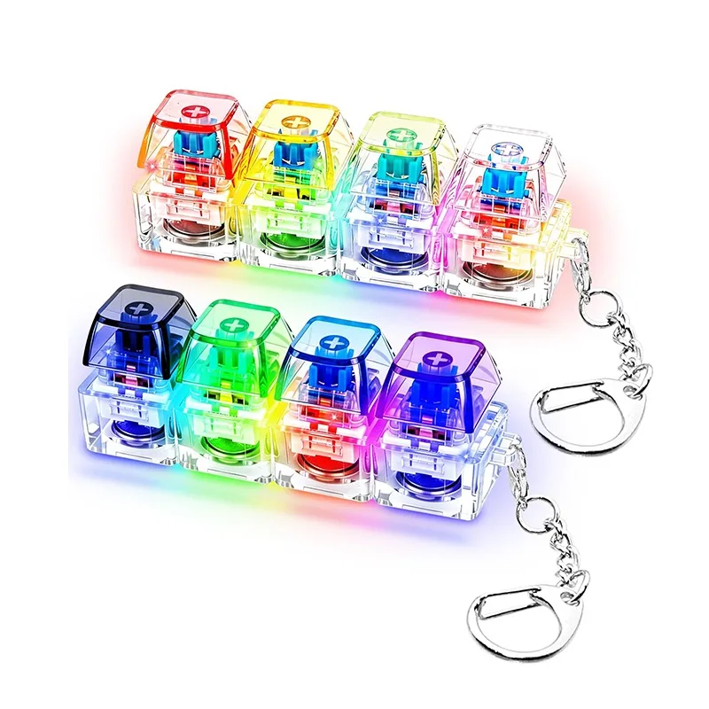 Illuminated Stress Relief Keycap Fidget Toy & Keychain