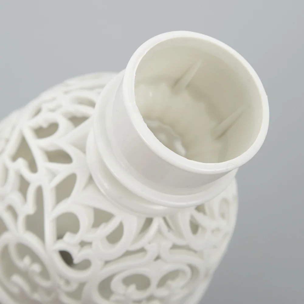 2PCS Retro Curtain Pole Flower Hollowed Finials Plastic Ends for 28MM Dia Poles
