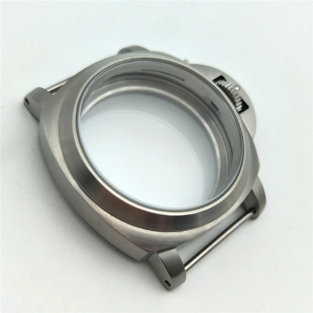 Stainless Steel Brushed Watch Case 44mm for ETA 6497/6498 for ST3600/ST3620 series Mechanical Movement smart watch case watch protector case watch screen protector case