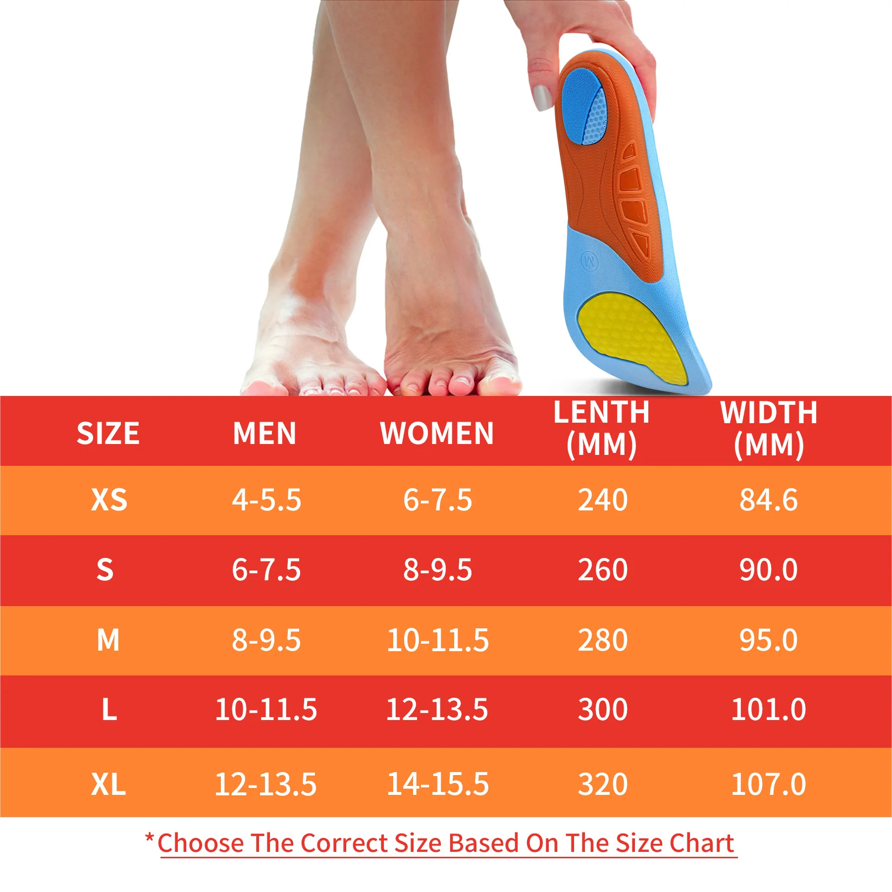 IFitna PU Plantarfasziitis-Schmerzlinderung Orthopädische Einlegesohle für Männer und Frauen Sneaker Plattfüße Hohe Fußgewölbestütze Orthopädische Einlage – Detail 10