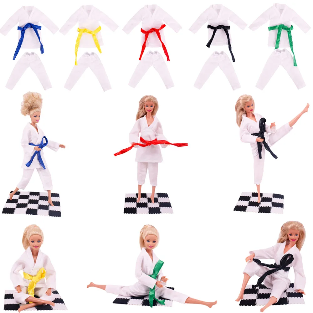 

Одежда для кукол, одежда для боевых искусств, Боевая спортивная униформа, костюм кунг-фу, костюм для выступления на сцене, аксессуары для Барби и шарнирных кукол, игрушка