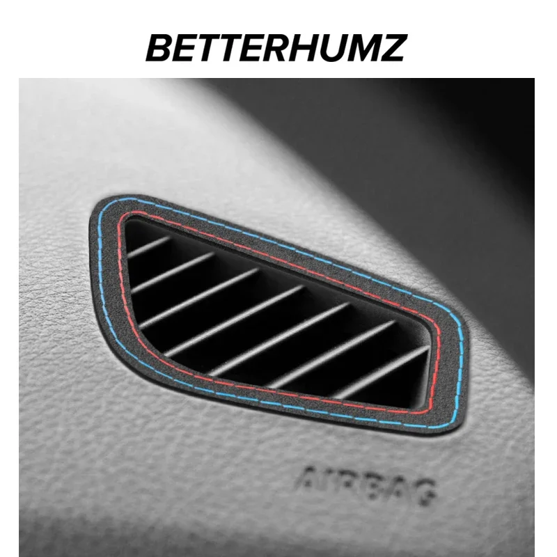 Car Interior Trim Alcantara Dashboard Side Air Vent Outlet Trim Cover Sticker For BMW F30 F32 F34 F35 3 Serie
