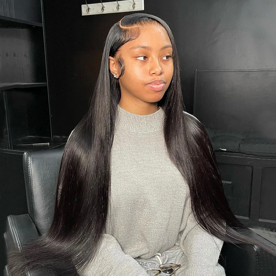 

32 Inch Straight Lace Front Wig 13x4 Human Hair Wigs For Women Brazilian Human Hair Remy Transparent HD 13x6 Lace Frontal Wigs