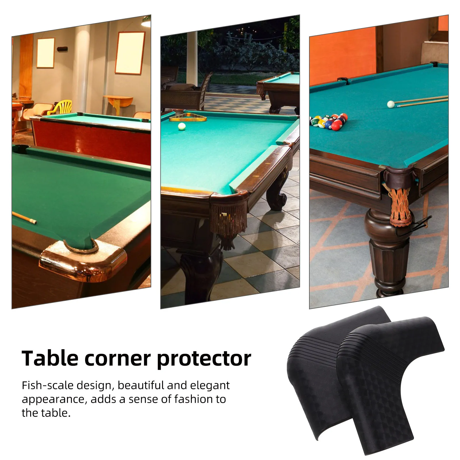 2pcs Pool Table Corner Protector Bumper Corner Caps Protector Guards Table Covers Billiard