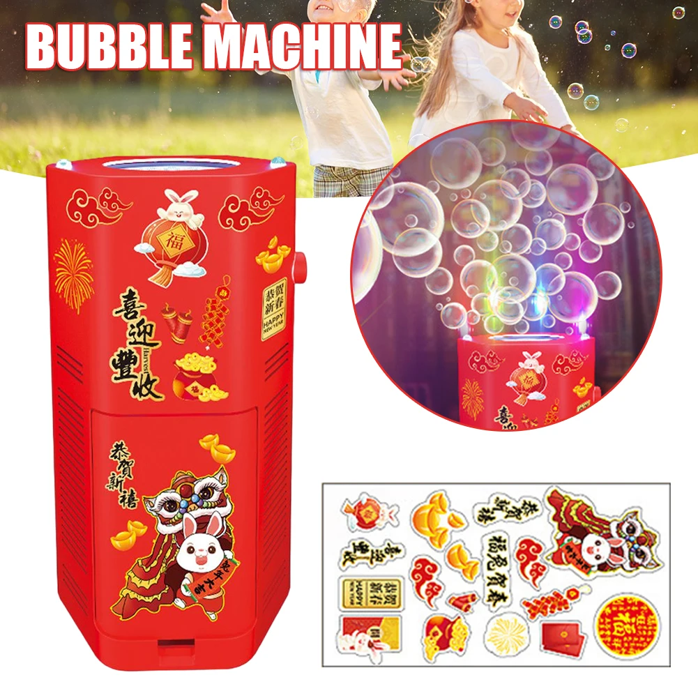 

Fully Automatic Firework Bubble Machine Funny Bubble Blowing Toys Outside Playing Toys