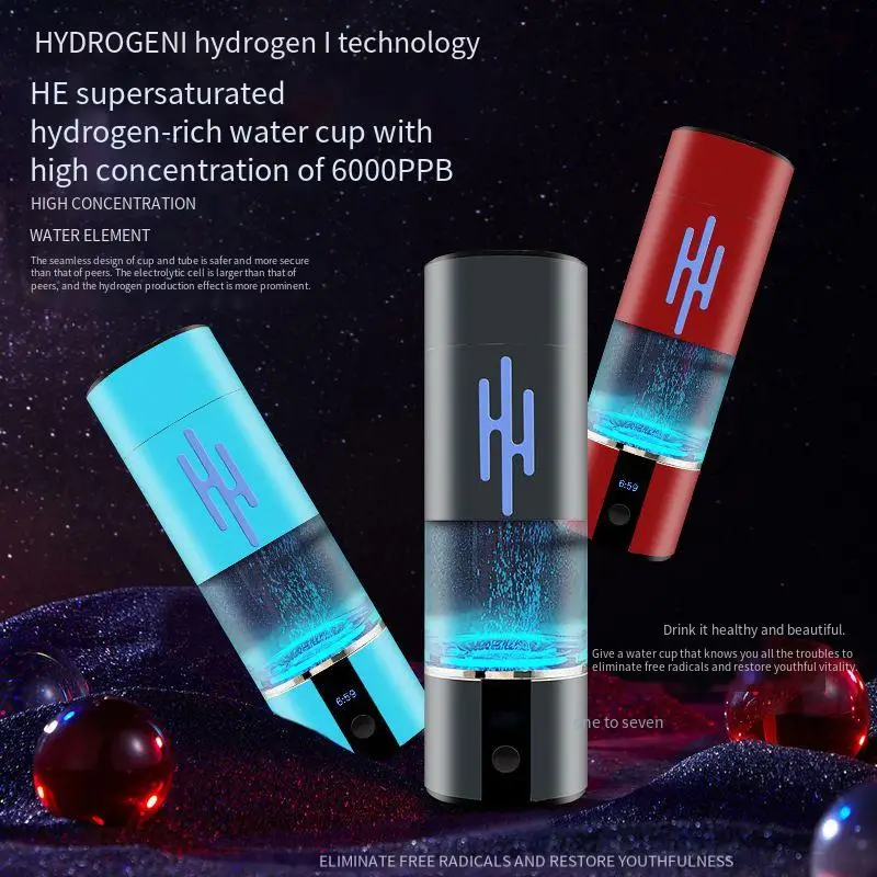 6000 PPB SPE/PEM Hydrogen Water Generator Antioxidant ORP Hydrogen Maker Nano H2 Ventilator DuPont Hydrogen Water Bottle