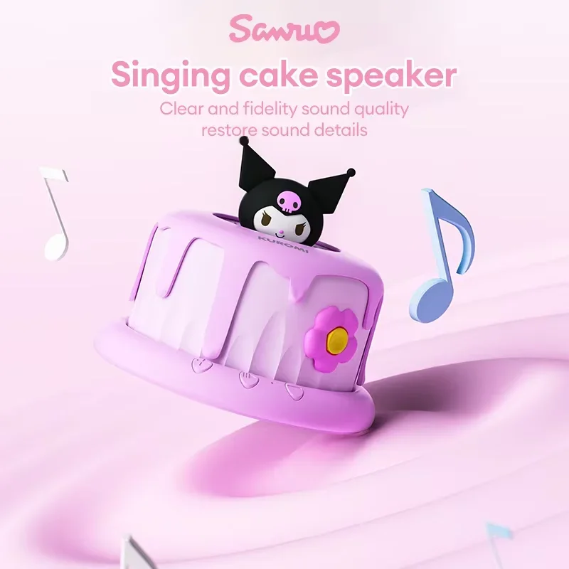 Sanrio-ミニBluetoothスピーカーフォン,kawaiiハローキティケーキ