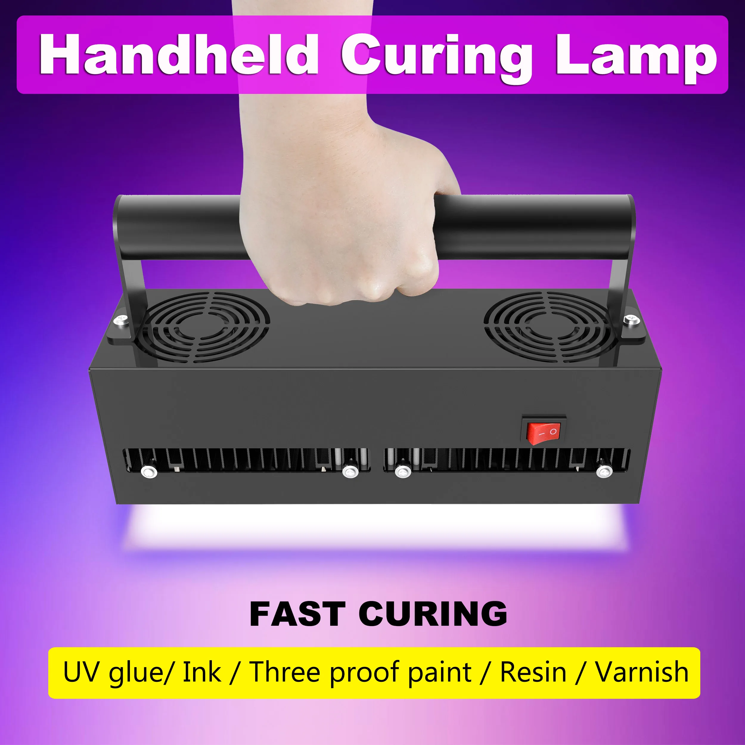 2000W 고출력 UV 경화 레진 램프 365nm 395nm 405nm PCB 보드 코팅 스크린 페인트 바니시용 자외선 UV 조명