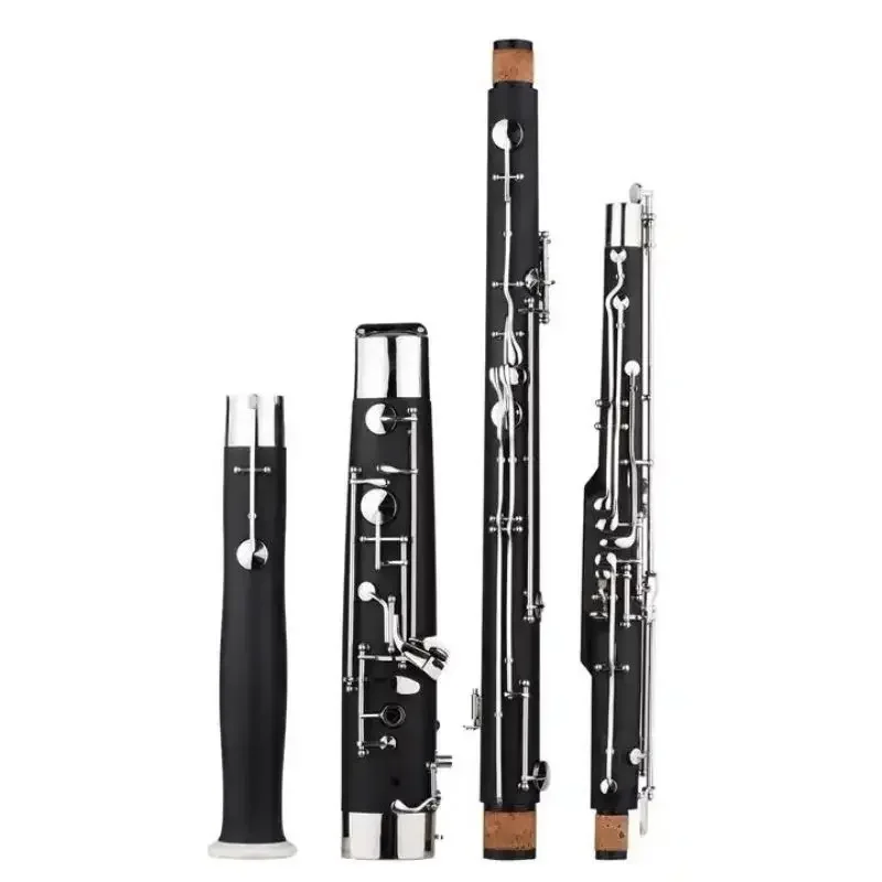 Professional C Key Bassoon Woodwind Instrument Synthetic Wood Body Cupronickel Silver-plated & Nickel-Plated Keys with Reed Glov
