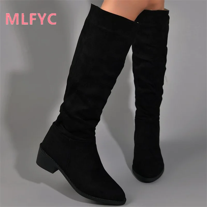 Women Large Spring and Autumn Female Boots New Mid Sleeve Fashion Casual Lightweight Warm Fashion Boots Simple Ladies Boots