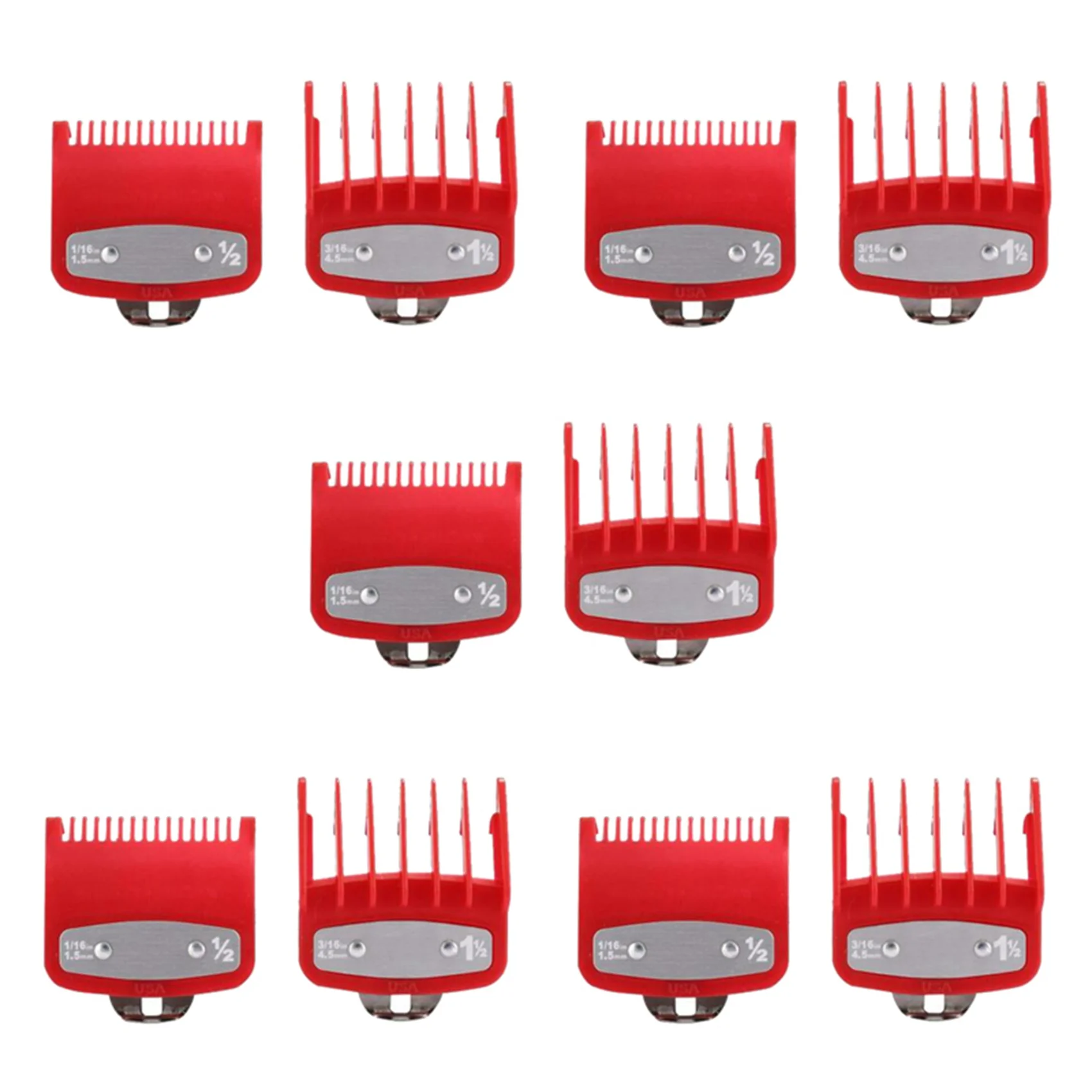 

5X for Hair Clipper Guide Comb Set Standard Guards Attached Trimmer Style Parts