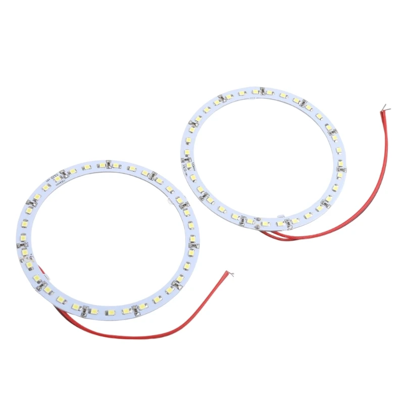 12V용 2개 100mm 33-SMD LED 밝은 흰색 자동차 천사 눈 링 라이트 램프
