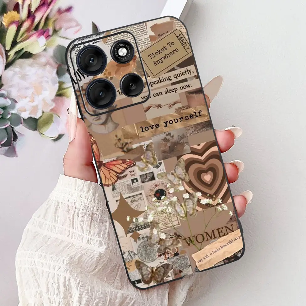 Cute Cartoon Cat & Butterfly Luxury Phone Case – Stylish Protection