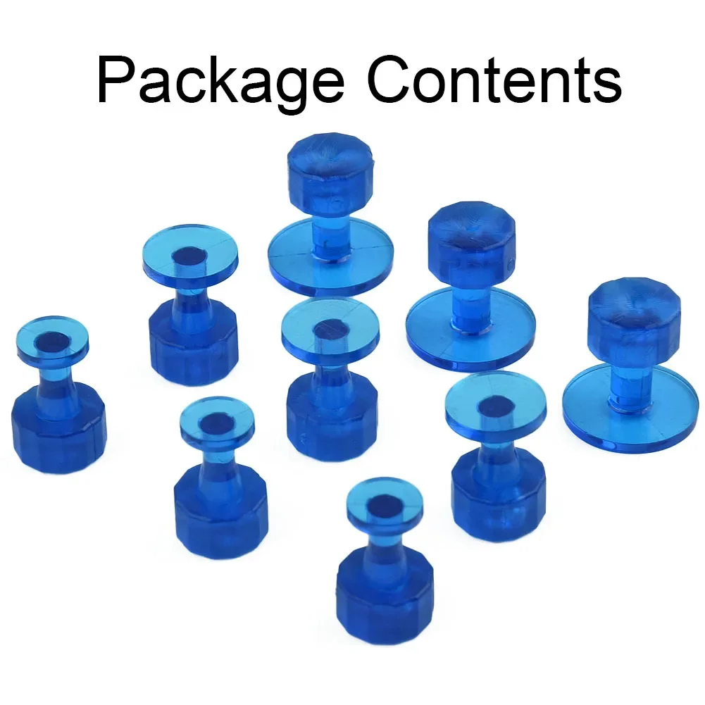 

9Pcs Car Nylon Dent Repair Pull Glue Blue Tabs Dent Removal Tools Paintless Dent Repair Glue Tabs Car Accesssories