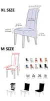 High Back & Universal Elasticity Chair Cover Spandex M XL Size Chair Covers Dining Room Kitchen Office Home Anti-dirty Removable 2
