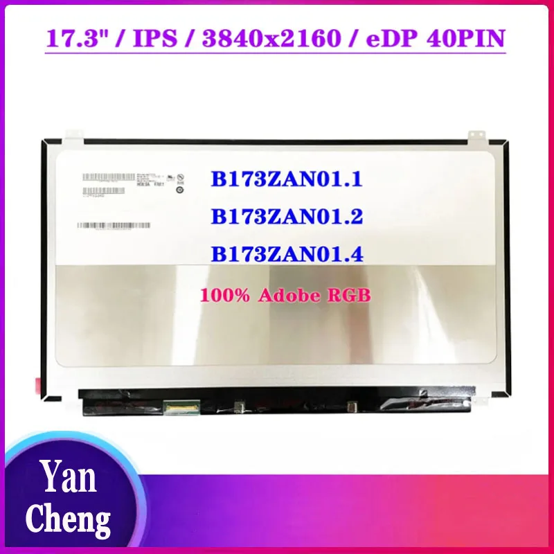 

17.3 Laptop LCD Screen B173ZAN01.0 B173ZAN01.1 B173ZAN01.4 LQ173D1JW31 N173DSE-G31 for Dell Alienware 17 R3 UHD 3480x2160 40pins