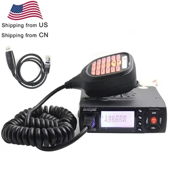 BAOJIE BJ-218 High Power 25W Mini Mobile Car Walkie Talkie UV Dual Band 136-174 & 400-470MHz FM Radio Shipping from Moscow 1