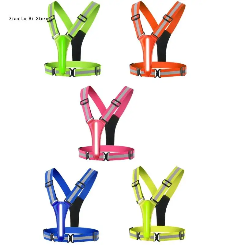 

Glowing Adjustable Reflective Vest Be Seen and Stay Safe for Outdoor Activities XXFD
