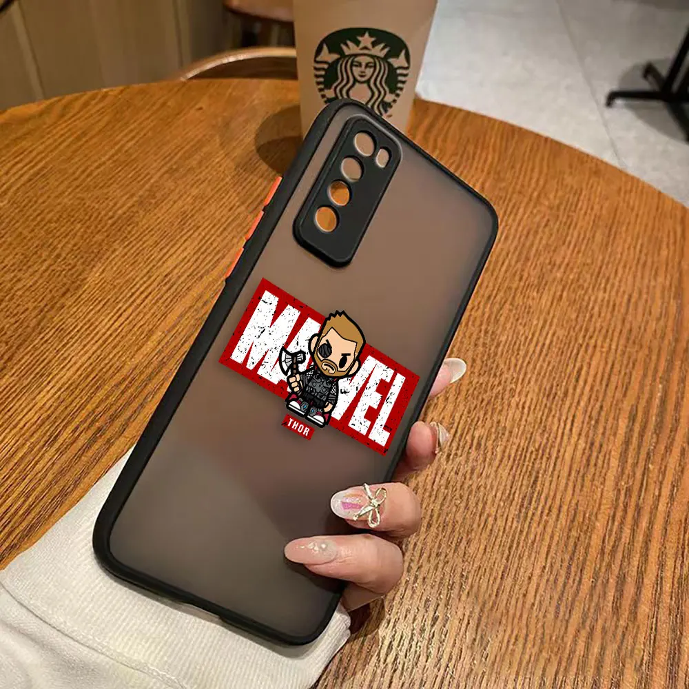 thumbnail image 1 of Matte Case for Huawei NOVA Y70 10 9 8SE 8 7SE 7I 7 6 5I 5 4 3I 4G 5G Case Funda Coque Shell The Handsome Marvel Avengers Cartoon, 1 of 5