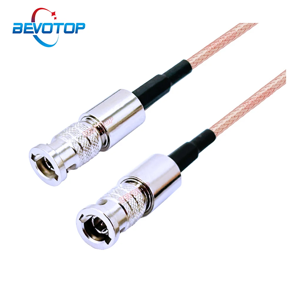 Bevotop-micro Bnc Macho para Micro Bnc Macho Conector Cabo Adaptador Câmera de Vídeo hd 75 Ohm Novo