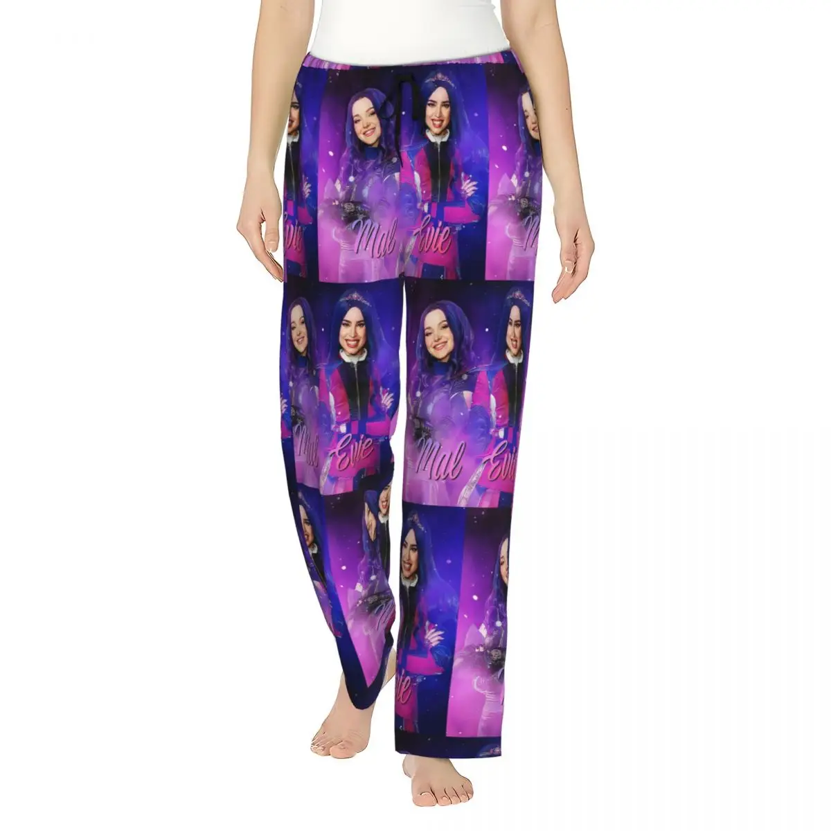 

Custom Mal And Evie Pajama Pants Women's Descendants Sleepwear Lounge Sleep Bottoms Stretch with Pockets