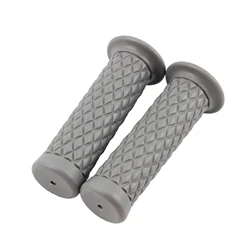 Motorcycle Handlebar Grips - Universal 7/8 22mm for Motorbikes, ATVs, and Pit Bikes (Gray)
