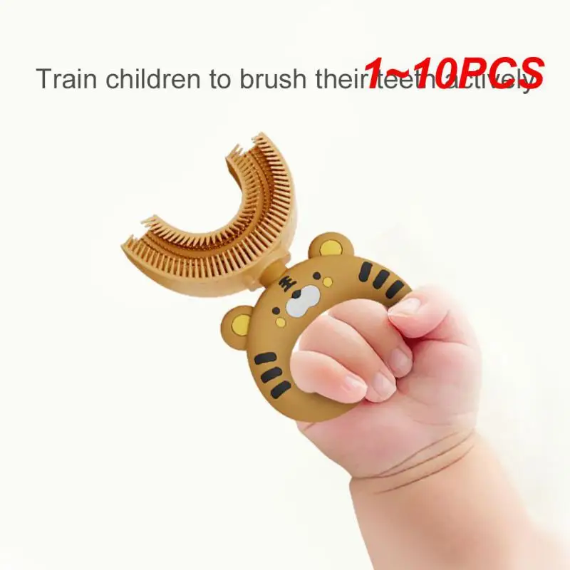 1-10 шт., Силиконовые Зубные щётки с ручкой