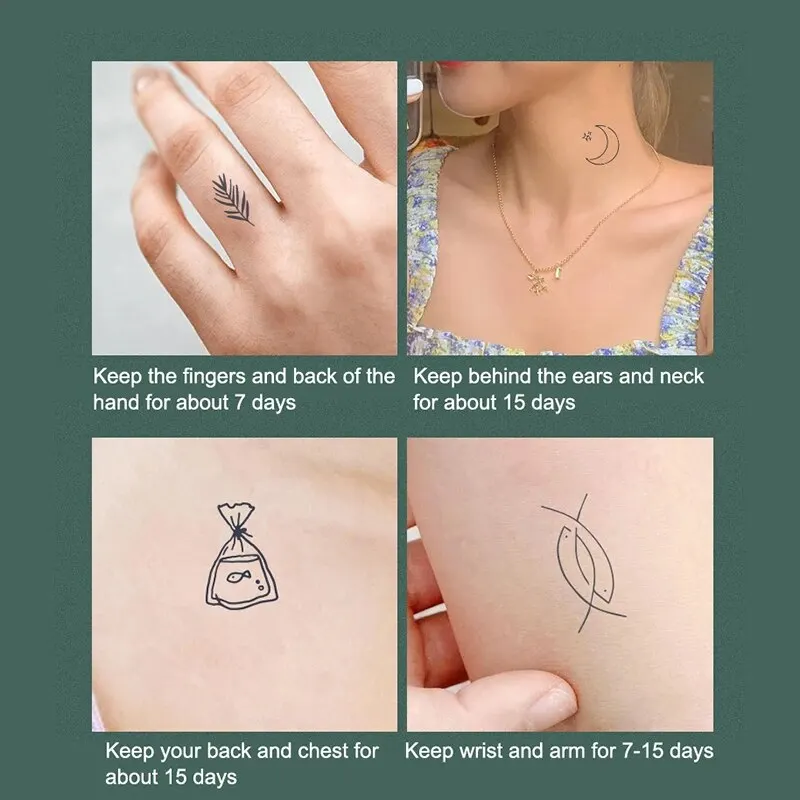 Tattoo Sticker 77 With Fresh Herbal Juice Non Reflective Semi Permanent Waterproof