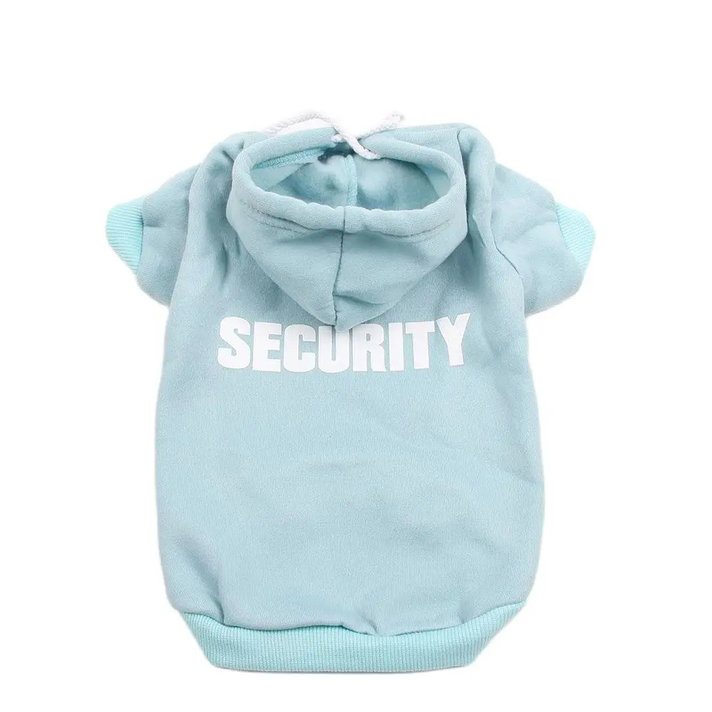 Dog Pet Hoodie Sweater SECURITY Design Cat Puppy Coat Jacket Autumn/Winter Clothes Apparel for Dogs Cats Small Medium pet clothes