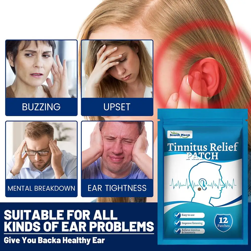 12/24PCS Relaxing Ear Patch Portable Tinnitus Treatment Patch Prevent Vomitng Improve Listening Anti Headache Taking Car Plane