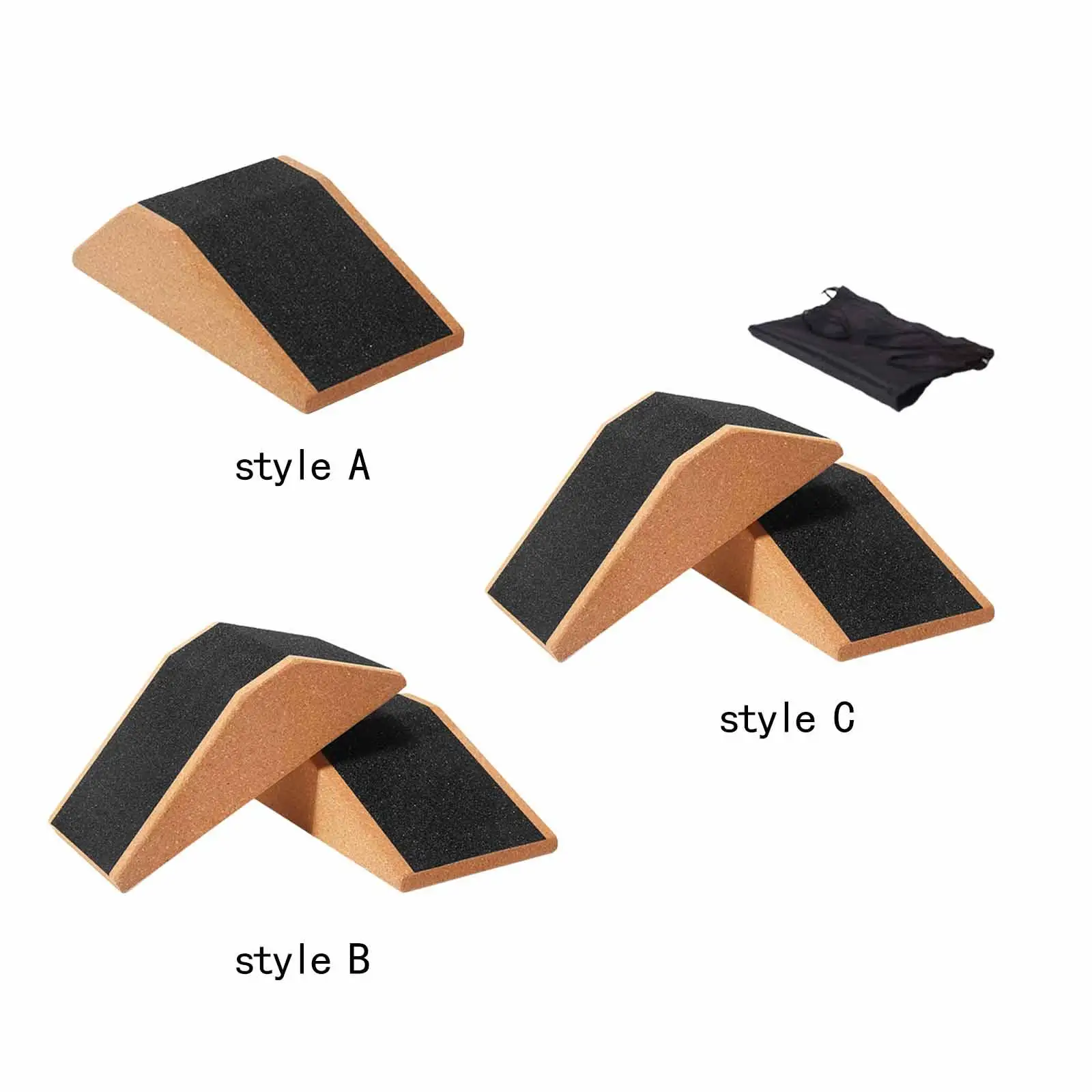 Cork Squat Wedge Yoga Block Multipurpose High Density Portable Devices Trainer for Pilates Weightlifting Yoga Calf Raise Home