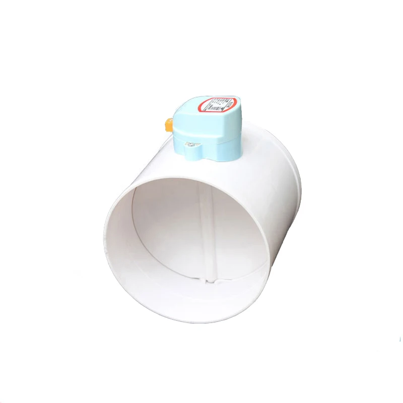 PVC 파이프 공기량 조절 밸브 75mm 110mm 160mm 200mm, 환기 파이프용 전기 댐퍼 체크 밸브 220V 12V 24V
