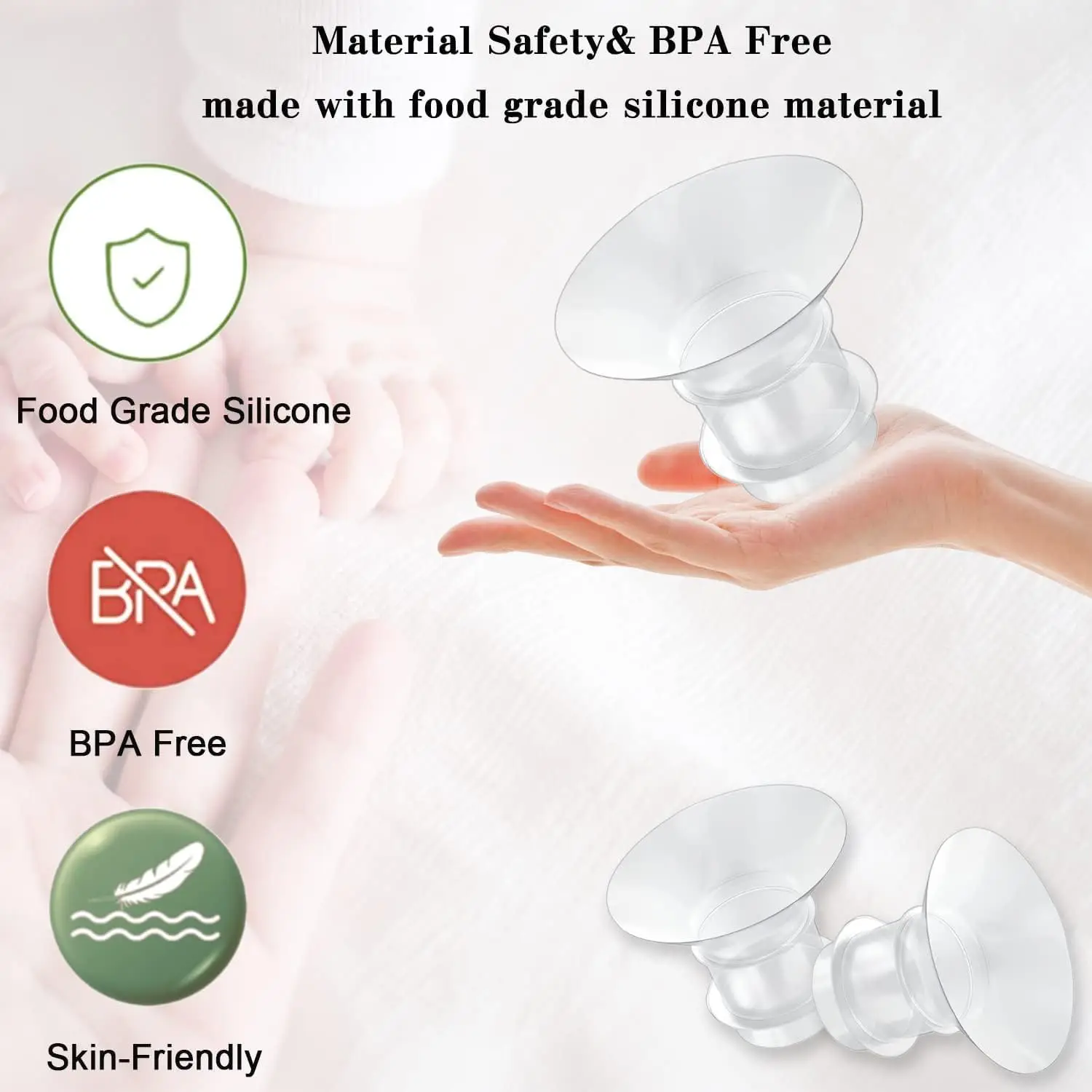 Flange Insert 13/15/17/19/21mm Compatible with Medela/Spectra/XIMYRA/YOUHA/TSRETE/Momcozy S12/S12Pro Breast pump 24mm Flange 2