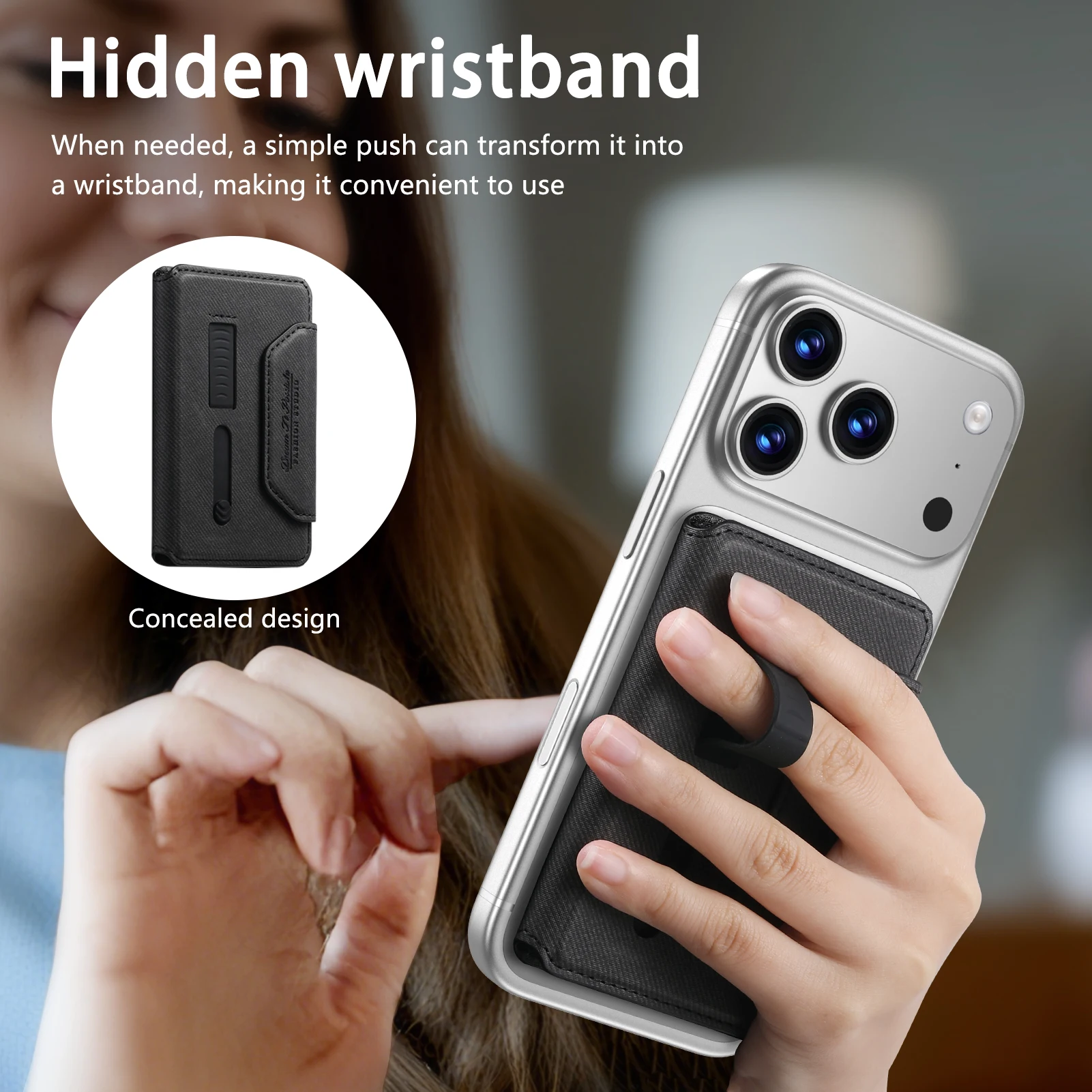 Premium Magnetic Leather Wallet with Hidden Stand & Card Holder Pocket